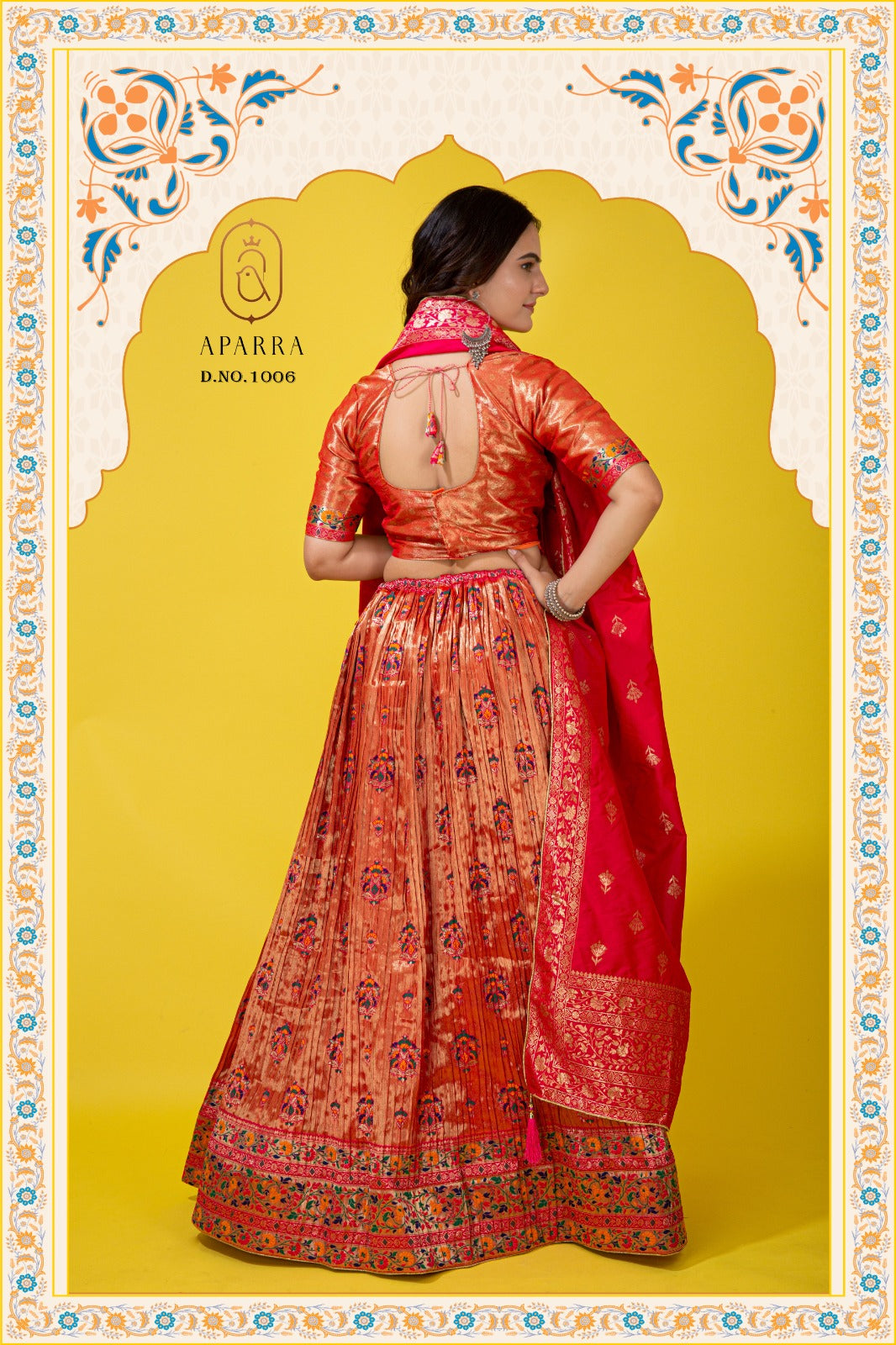 Elegant Banarasi Silk Lehenga Choli with Embroidered Dupatta