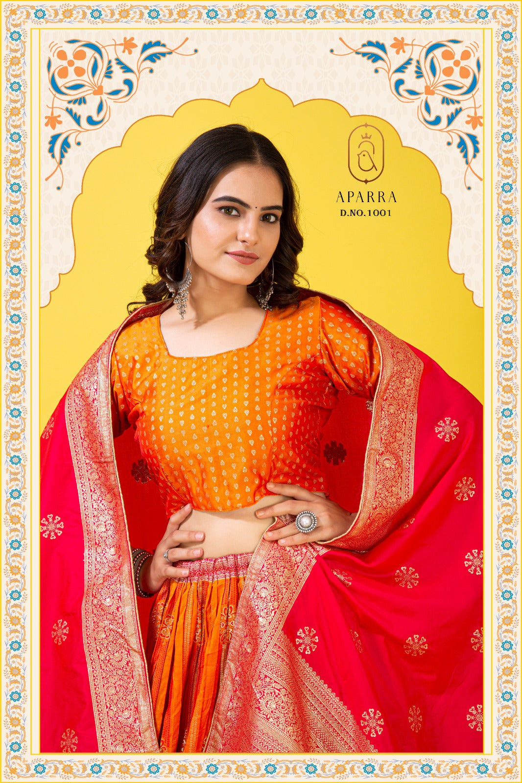 Elegant Banarasi Silk Lehenga Choli with Embroidered Dupatta